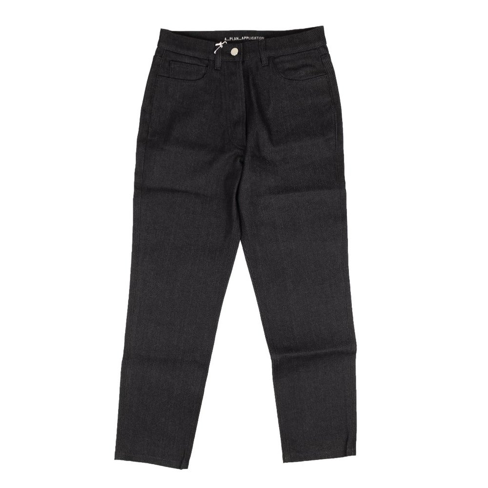 A_PLAN_APPLICATION Blue Cotton Denim Straight Jeans Size 26 $420
